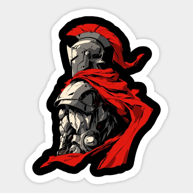 spartan Sticker by Stephanie Francoeur Art